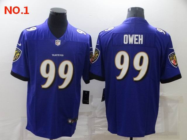 Men's Baltimore Ravens 99 Odafe Oweh Jersey NO.1;